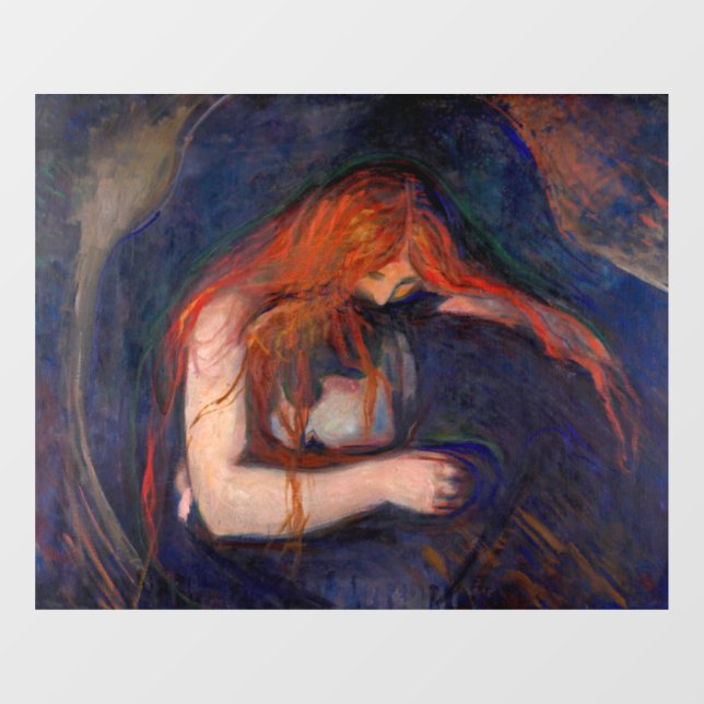 Edvard Munch - Vampire / Love and Pain Window Cling (Sheet)