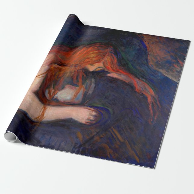 Edvard Munch - Vampire / Love and Pain Wrapping Paper (Unrolled)