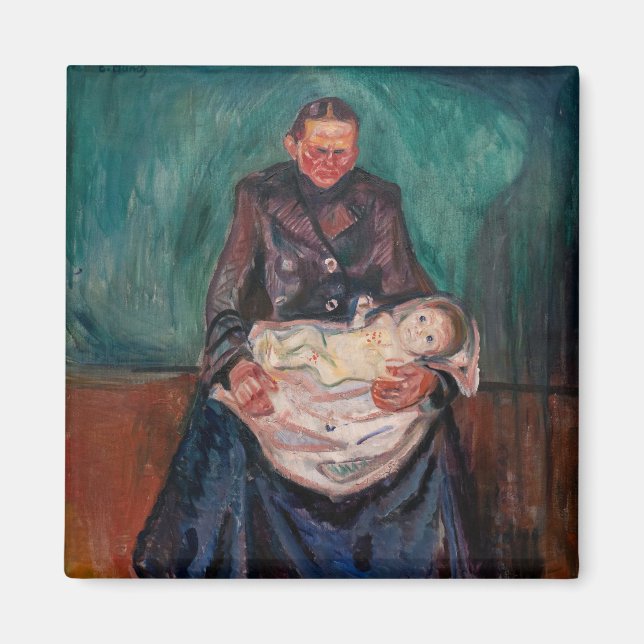 Edvard Munch - Woman with Sick Child, Inheritance Magnet (Front)