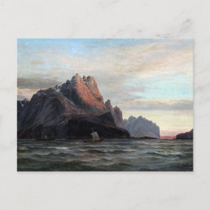 Edvard Skari View from Vaagekallen Lofoten Norway Postcard