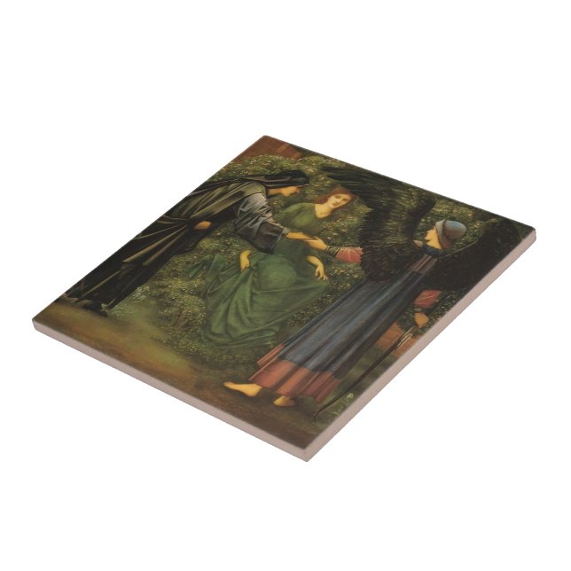 Edward Burne-Jones- Heart of the Rose Tile (Side)