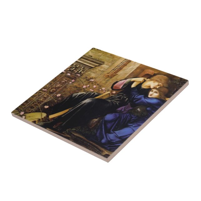 Edward Burne-Jones- Love Among the Ruins Tile (Side)