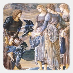 Edward Burne-Jones- Perseus and the Sea Nymphs Square Sticker