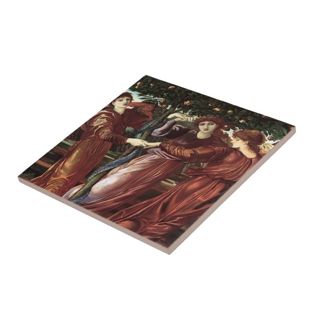 Edward Burne-Jones: The Garden Of The Heserides Tile (Side)