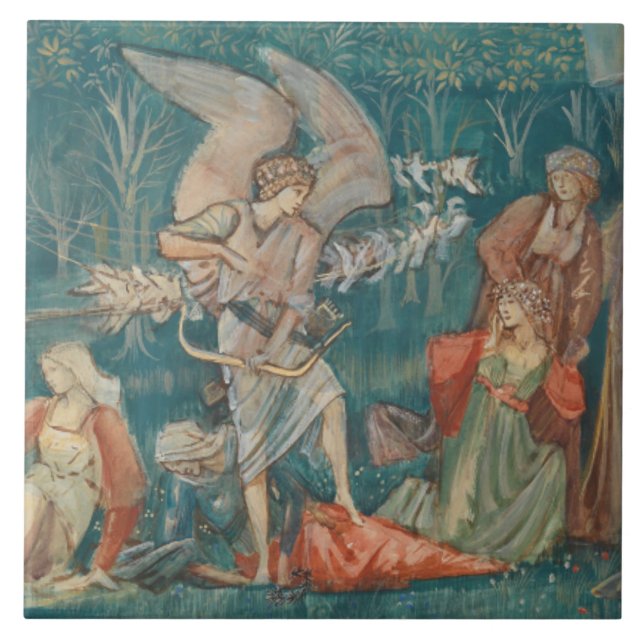Edward Burne-Jones - The Passing of Venus Tile (Front)