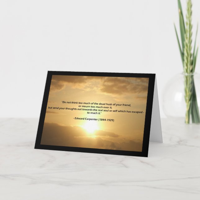 Edward Carpenter Quote Sympathy Card (Front)