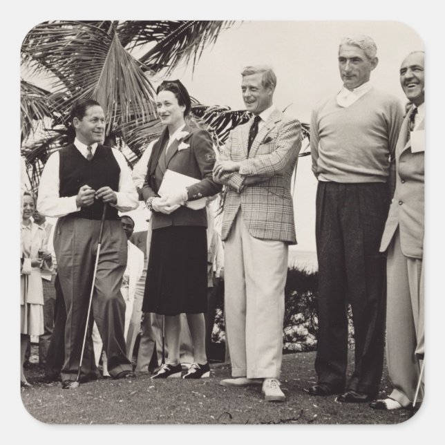 Edward, Duke of Windsor (1894-1972) and Wallis, Du Square Sticker (Front)