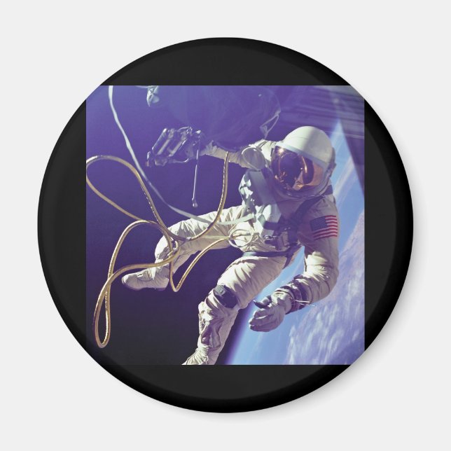 Edward H. White first American Space Walker NASA Magnet (Front)