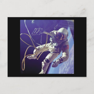 Edward H. White first American Space Walker NASA Postcard