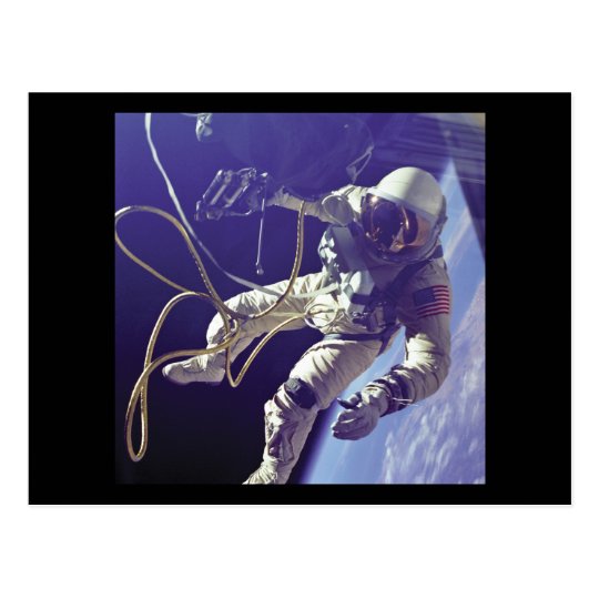 Edward H. White first American Space Walker NASA Postcard