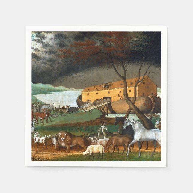 Edward Hicks Noah's Ark Napkin (Front)