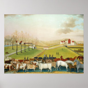 Edward Hicks - The Cornell Farm Poster