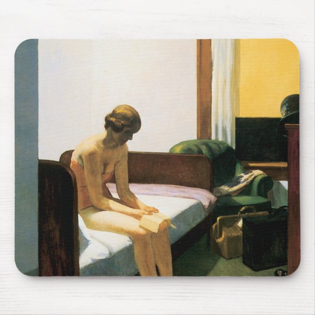 Edward Hopper Hotel Room Mouse Mat (Front)