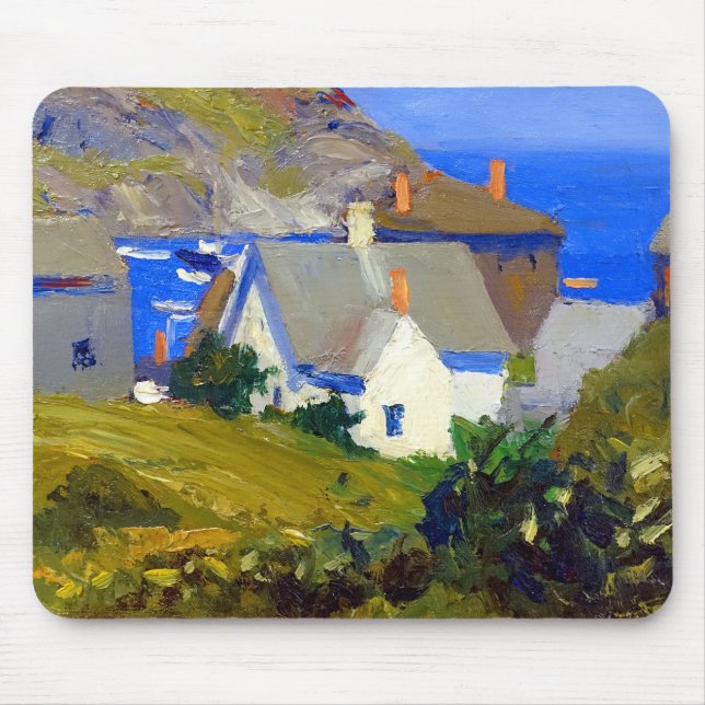 Edward Hopper Monhegan Houses Mouse Mat (Front)