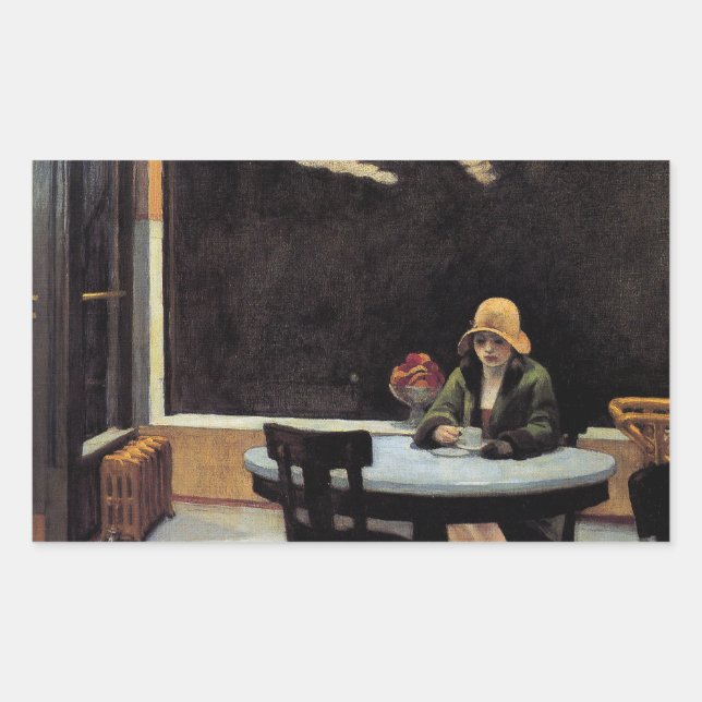 edward hopper paintings art  rectangular sticker (Front)