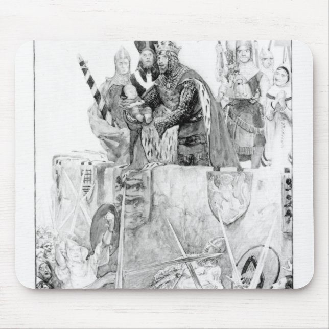 Edward I declaring his son Prince of Wales Mouse Mat (Front)