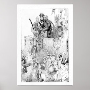 Edward I declaring his son Prince of Wales Poster