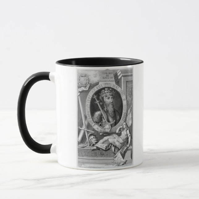 Edward III (1312-77) King of England from 1327, af Mug (Left)