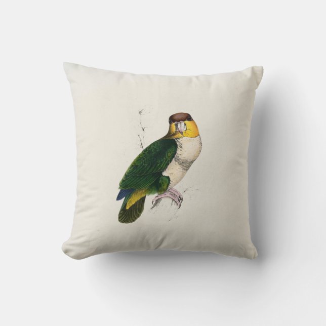 Edward Lear #1-Bay-headed parrot Cushion (Front)