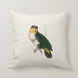 Edward Lear #1-Bay-headed parrot Cushion