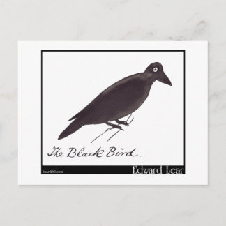 Edward Lear's Black Bird Postcard