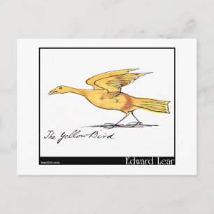 Edward Lear's Yellow Bird Postcard
