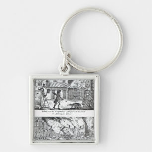 Edward Lowe and his companions setting fire Key Ring