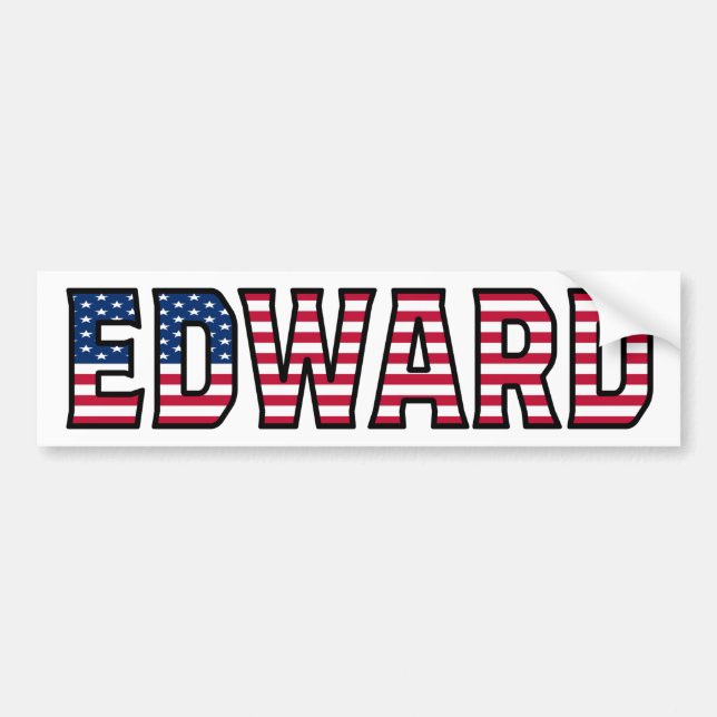 Edward Name First Name USA Sticker Decal Car (Front)