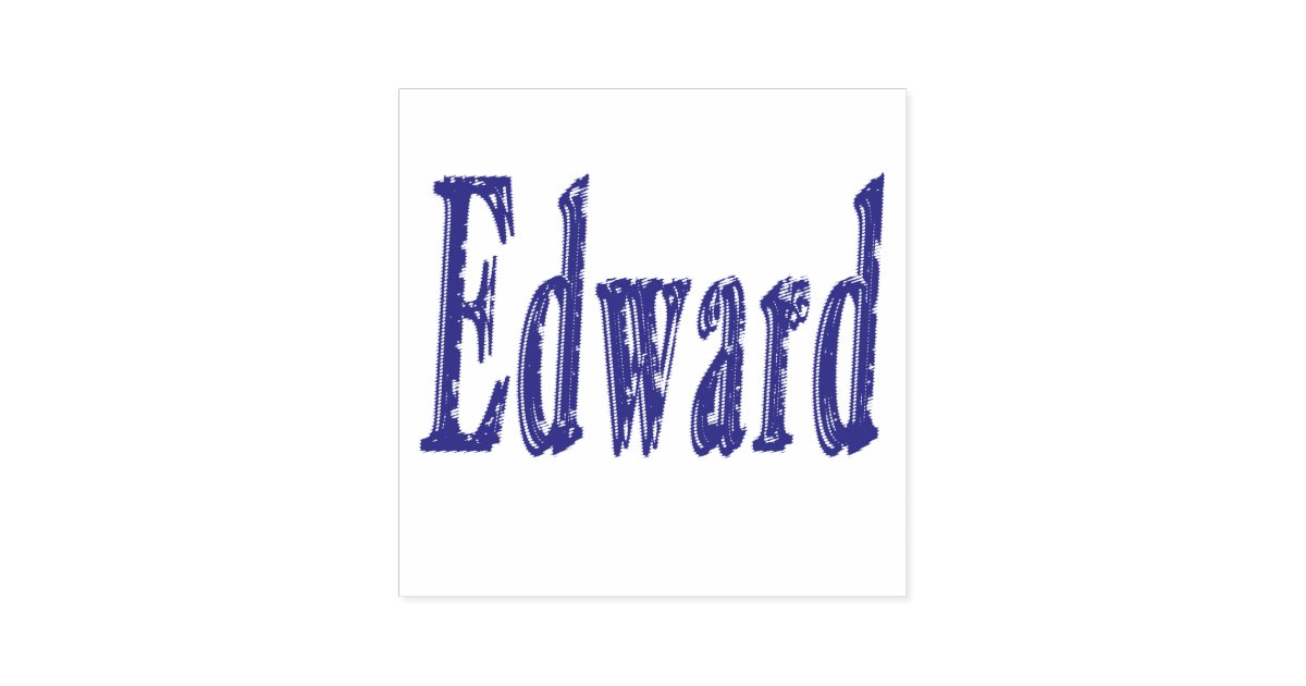 Edward Name Logo, Selfinking Stamp Zazzle