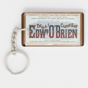 Edward O'Brien Clipper sailing ship 1900 Key Ring
