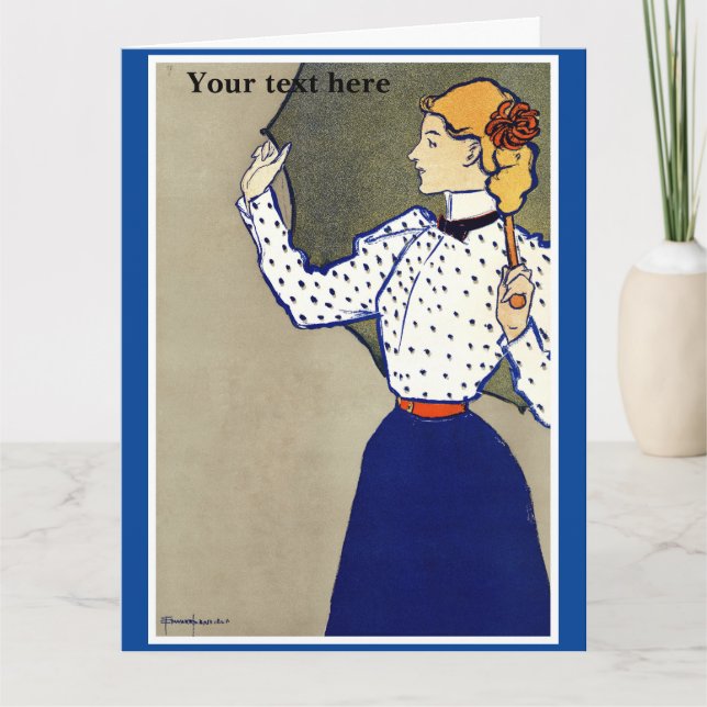 Edward Penfield Folded Greeting Card (Front)