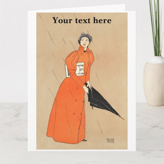 Edward Penfield Folded Greeting Card (Front)