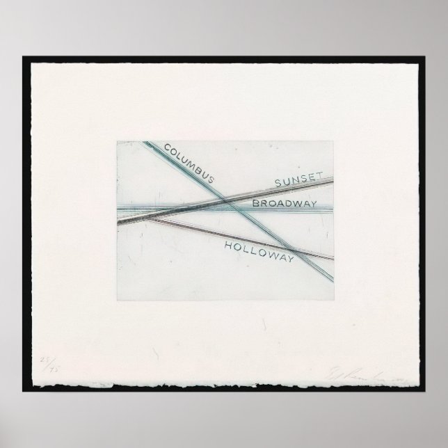Edward Ruscha - Sunset (from Los Francisco San Ang Poster (Front)