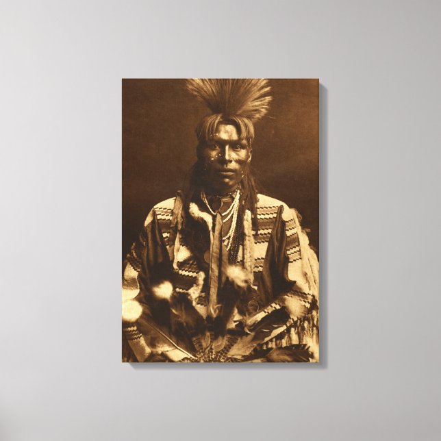 Edward S Curtis A Piegan Dandy Canvas Print (Front)