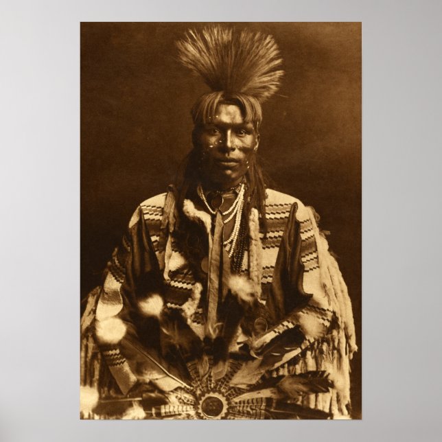 Edward S Curtis A Piegan Dandy Poster (Front)