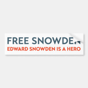 Edward Snowden Hero Bumper Sticker