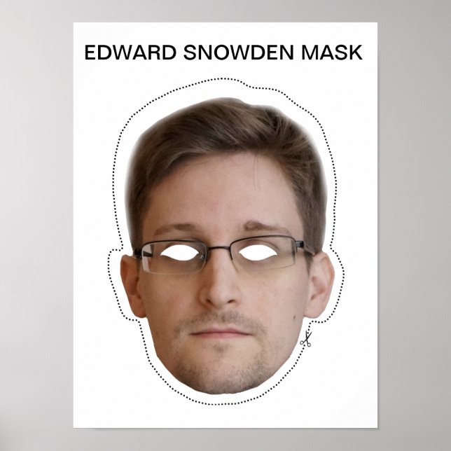 Edward Snowden Mask Poster (Front)