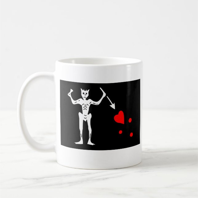 Edward Teach aka Blackbeard flag mug (Left)