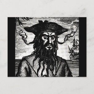 Edward Teach Portrait Postcard