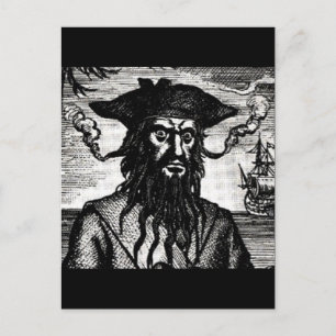 Edward Teach Portrait Postcard