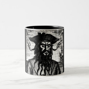 Edward Teach Portrait Two-Tone Coffee Mug