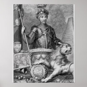 Edward The Black Prince (1330-76) after the monume Poster