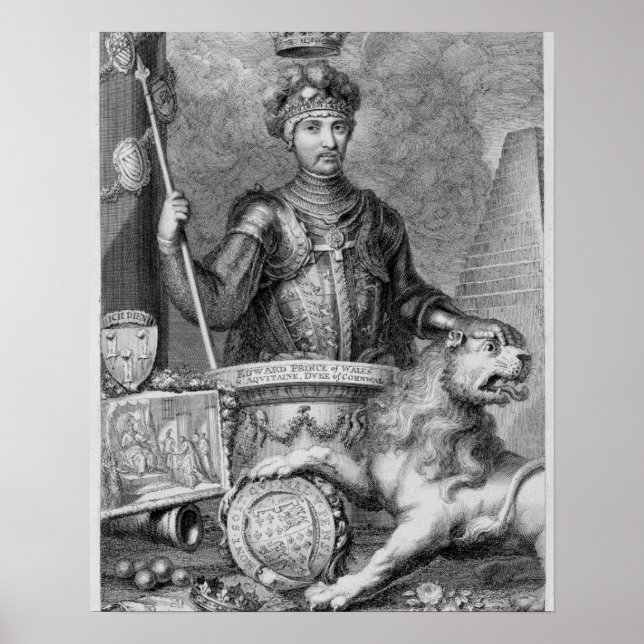 Edward The Black Prince (1330-76) after the monume Poster (Front)