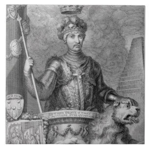 Edward The Black Prince (1330-76) after the monume Tile