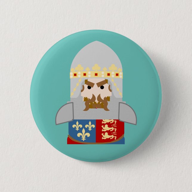 Edward the Black Prince 6 Cm Round Badge (Front)