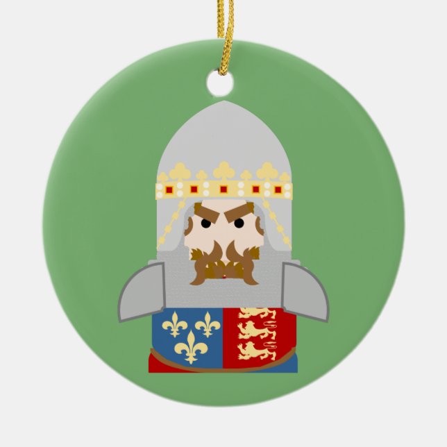 Edward the Black Prince Ceramic Tree Decoration (Front)