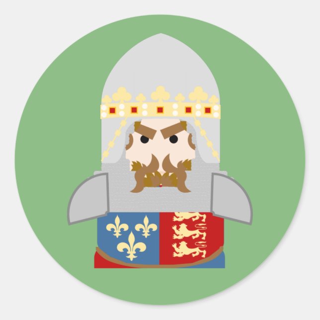 Edward the Black Prince Classic Round Sticker (Front)