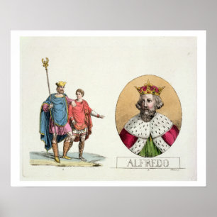 Edward the Confessor and King Alfred, plate 7 from Poster