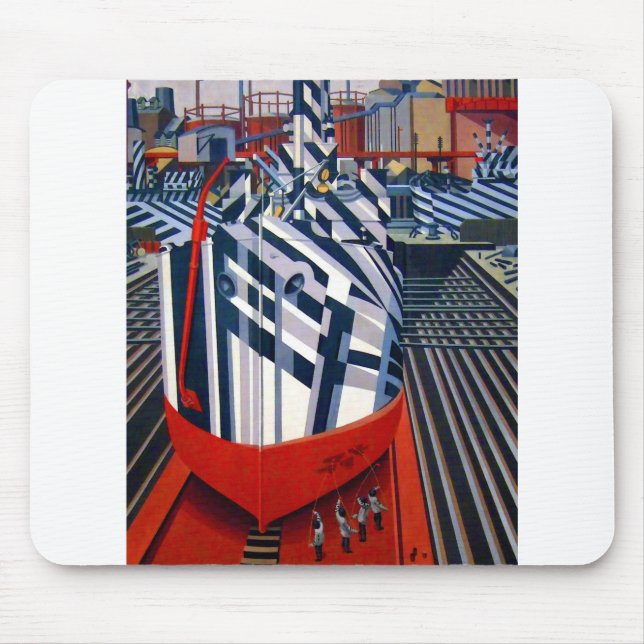 Edward Wadsworth Dazzle Ships at Liverpool Mouse Mat (Front)