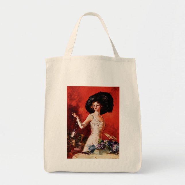 Edwardian Glamour Girl Tote Bag (Front)